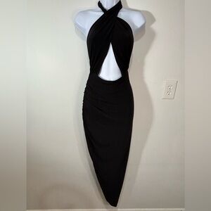 Chic Black Backless Dress